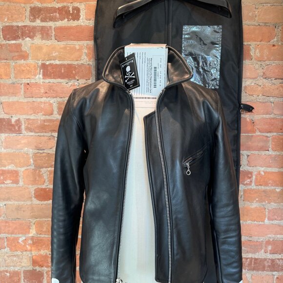 Mastermind Japan × Vanson Leather Lambskin Bomber Jacket - Picture 9 of 9